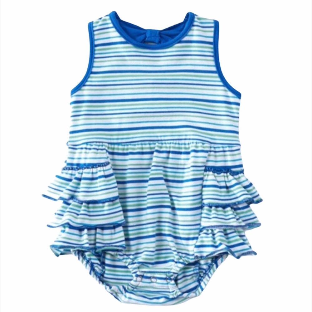 3/$25 PatPat Mosaic Striped Ruffle Romper - Picture 1 of 7